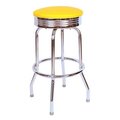 Richardson Seating Corp Richardson Seating Corp 19715YEL 19715- 30 in. Floridian Swivel Bar Stool; Yellow - Chrome 19715YEL